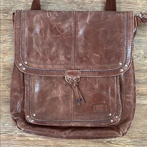 The Sak Ventura 100% Leather Convertible Backpack Messenger Crossbody Bag Purse